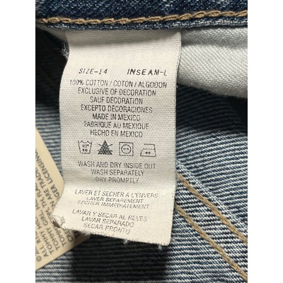 Tommy Hilfiger Womens Boyfriend Jeans Size 14L Medium Wash Denim Relaxed Fit - Picture 7 of 10